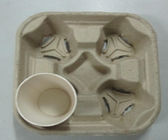 Los productos moldeados pulpa del soporte de vaso del café con buenas plasticidad/ayuda modifican para requisitos particulares