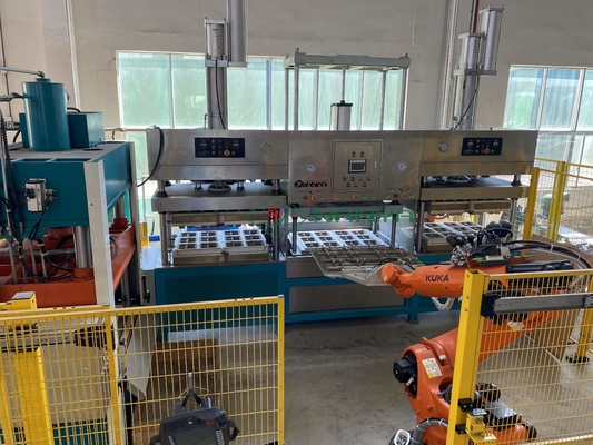 Equipo de fabricación de envases de comida rápida PLC + control de pantalla táctil