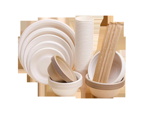 Vajilla de papel biodegradable que hace la máquina producción flexible y exacta