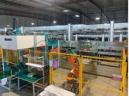 Máquina de moldeado de servo accionamiento de pulpa de caña de azúcar totalmente automática con gran capacidad 6000pcs/h