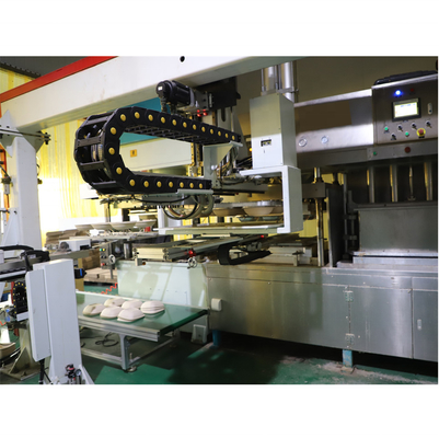 Máquina automática de moldeado de celulosa integrada para vajilla de papel