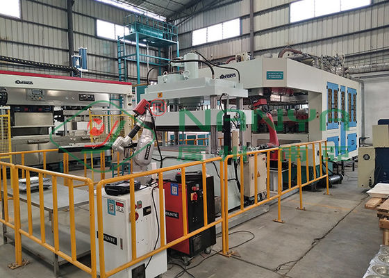 Máquina de fabricación de utensilios de mesa de papel pulpa y corte en molde Certificado CE