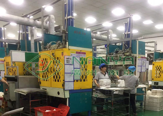 Máquina de moldeado de bandejas de prensa en caliente con control de PLC + pantalla táctil