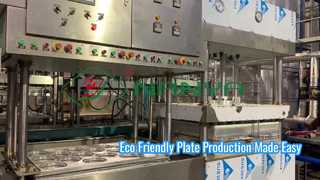 Máquina de moldeo de pulpa semiautomática para fabricación de platos/productos de vajilla Manual